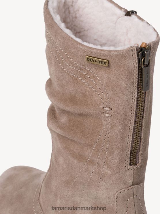Tamaris Kvinder læderstøvle - brun/taupe XVXV8T225 sko
