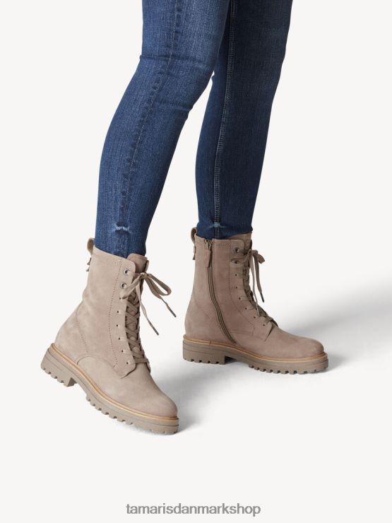 Tamaris Kvinder læderstøvle - brun/taupe ruskind XVXV8T1715 sko
