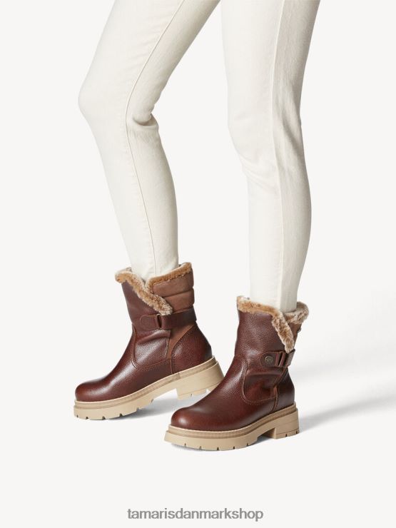 Tamaris Kvinder læderstøvle - brunt varmt foer/cuoio læder XVXV8T227 sko