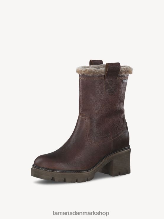 Tamaris Kvinder læderstøvle - brunt varmt foer/cuoio læder XVXV8T89 sko