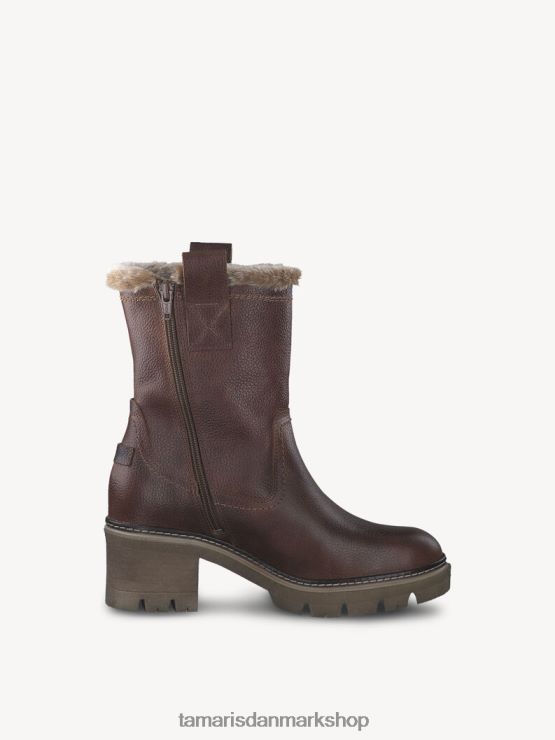 Tamaris Kvinder læderstøvle - brunt varmt foer/cuoio læder XVXV8T89 sko