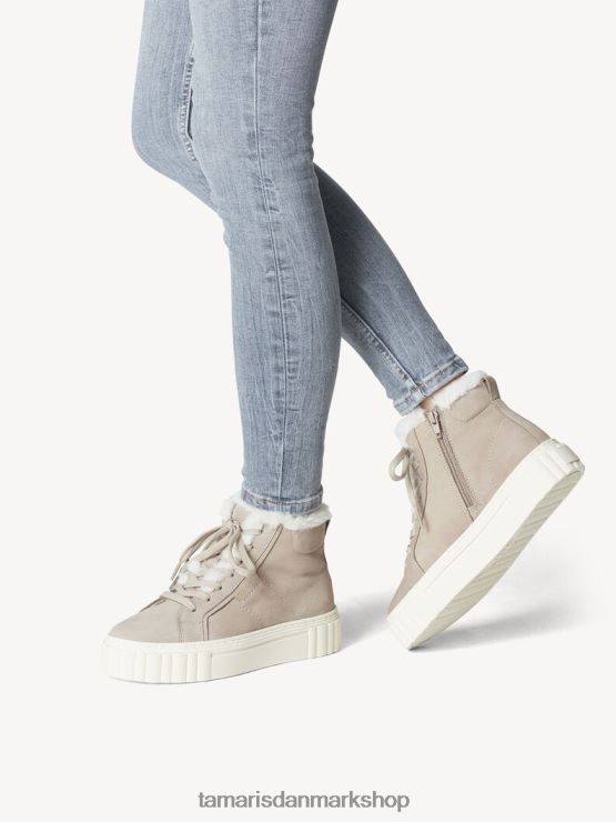 Tamaris Kvinder læderstøvle - brunt varmt foer/taupe XVXV8T1236 sko