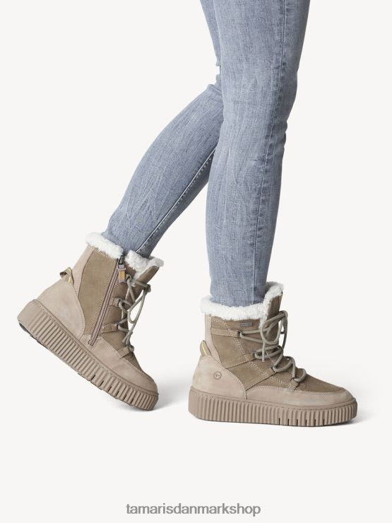 Tamaris Kvinder læderstøvle - brunt varmt foer/taupe uni XVXV8T1477 sko