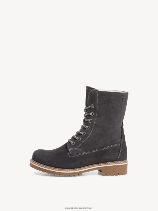 Tamaris Kvinder læderstøvle - gråt varmt foer/antracit XVXV8T1816 sko