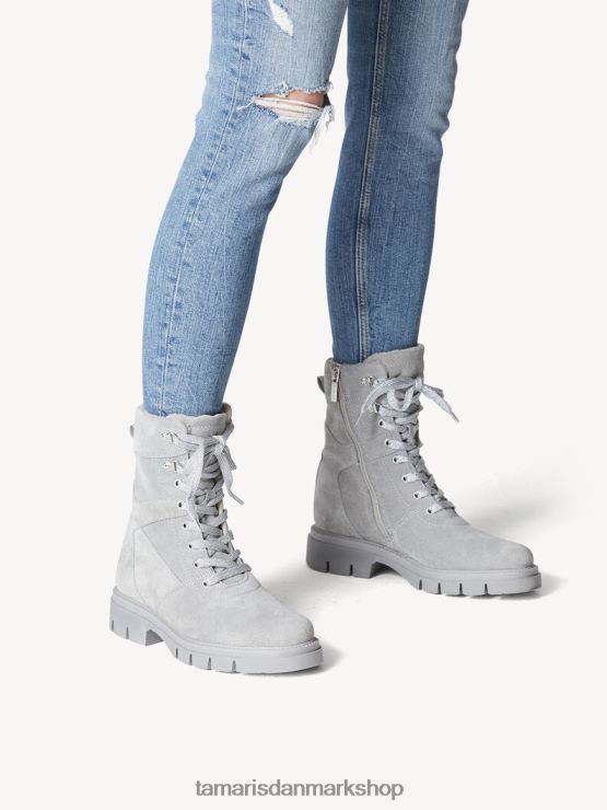 Tamaris Kvinder læderstøvle - gråt varmt foer/lys grå XVXV8T339 sko