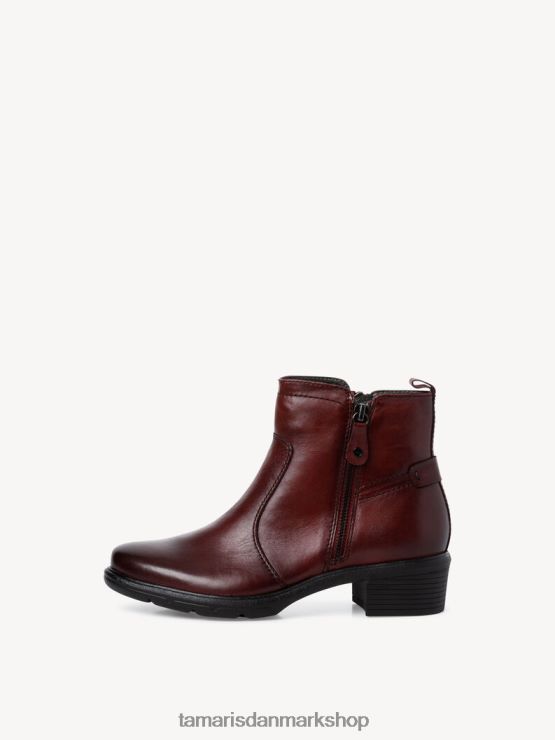 Tamaris Kvinder læderstøvle - rød/bordeaux XVXV8T1809 sko