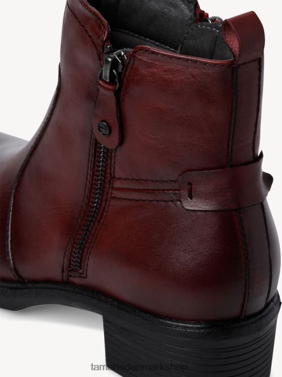 Tamaris Kvinder læderstøvle - rød/bordeaux XVXV8T1809 sko