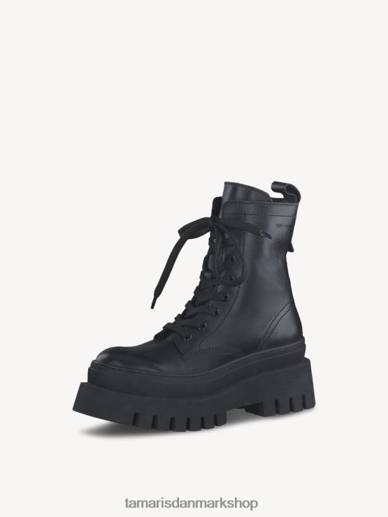 Tamaris Kvinder læderstøvle - sort/sort læder XVXV8T1374 sko