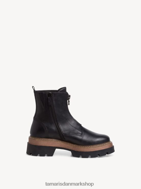 Tamaris Kvinder læderstøvle - sort/sort læder XVXV8T1835 sko