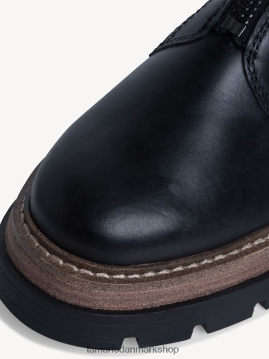 Tamaris Kvinder læderstøvle - sort/sort læder XVXV8T1835 sko