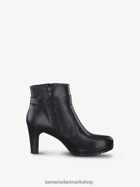 Tamaris Kvinder læderstøvle - sort/sort læder XVXV8T2131 sko