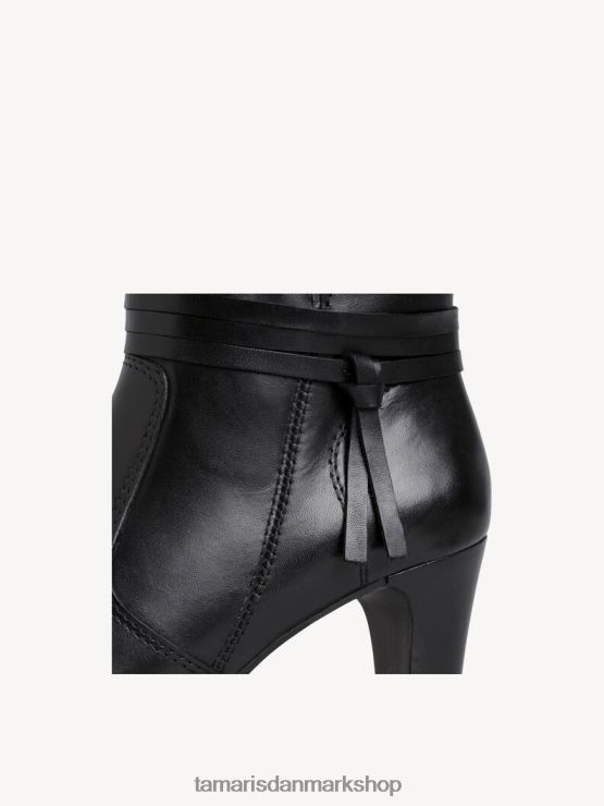 Tamaris Kvinder læderstøvle - sort/sort læder XVXV8T2131 sko