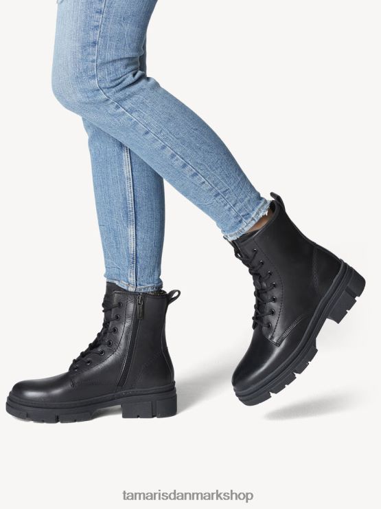 Tamaris Kvinder læderstøvle - sort/sort læder XVXV8T995 sko