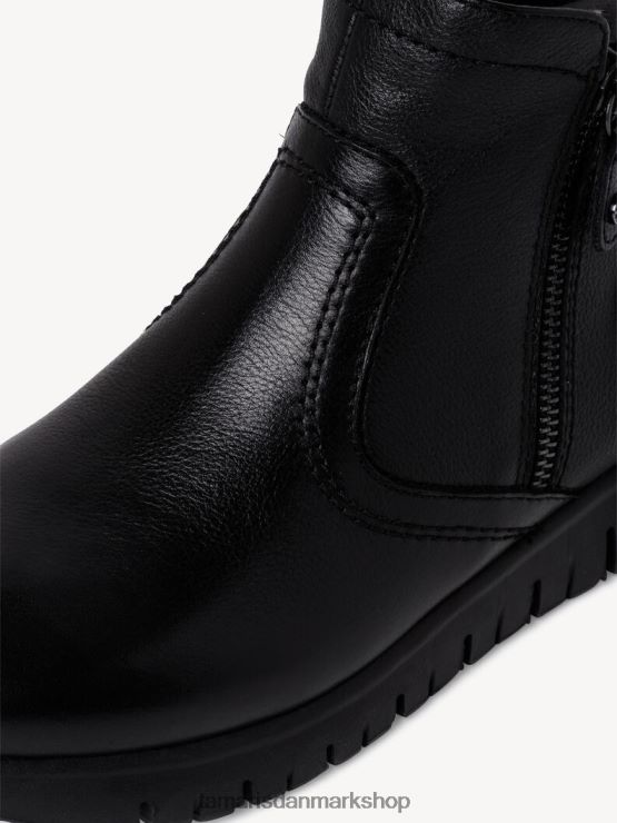 Tamaris Kvinder læderstøvle - sort/sort nappa XVXV8T1337 sko