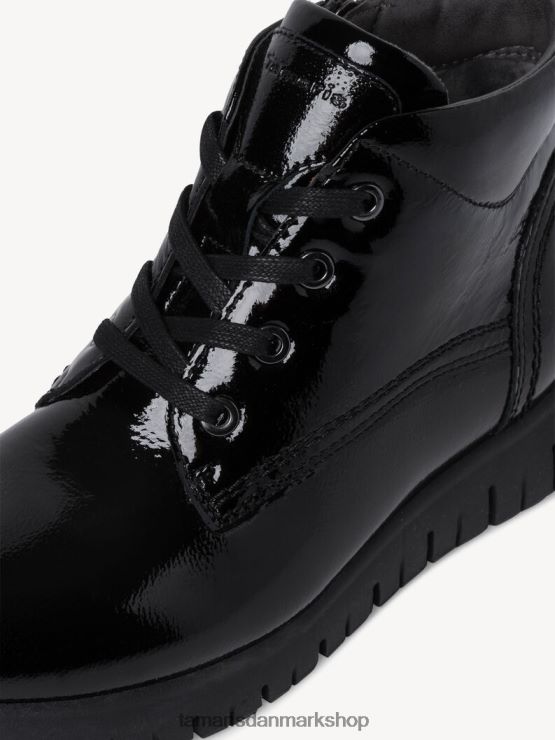 Tamaris Kvinder læderstøvle - sort/sort patent XVXV8T1064 sko