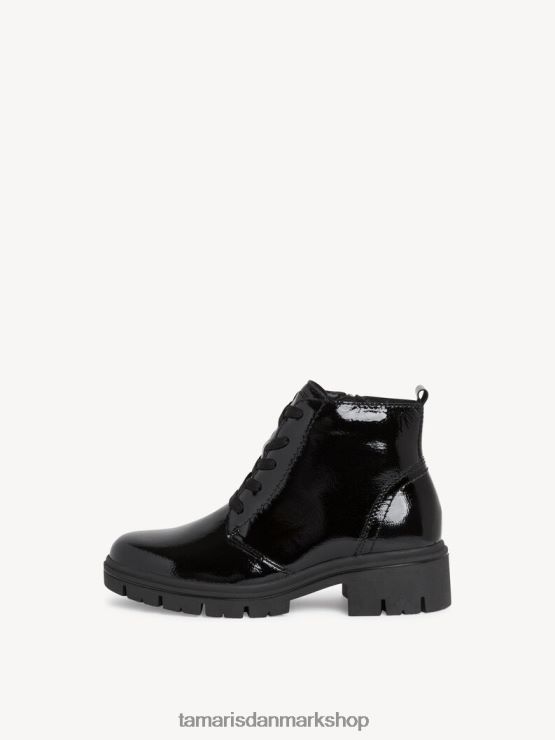 Tamaris Kvinder læderstøvle - sort/sort patent XVXV8T1385 sko