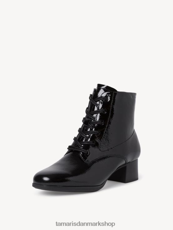 Tamaris Kvinder læderstøvle - sort/sort patent XVXV8T2030 sko