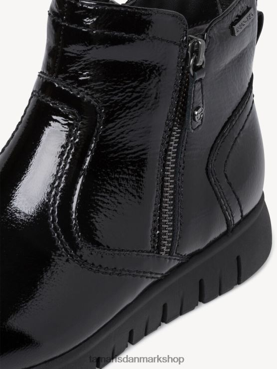 Tamaris Kvinder læderstøvle - sort/sort patent XVXV8T515 sko