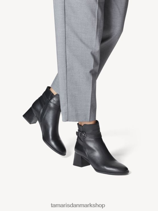 Tamaris Kvinder læderstøvle - sort/sort uni XVXV8T1407 sko