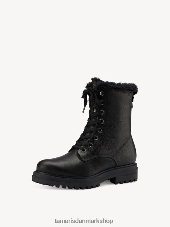 Tamaris Kvinder læderstøvle - sort varmt foer/sort XVXV8T1221 sko