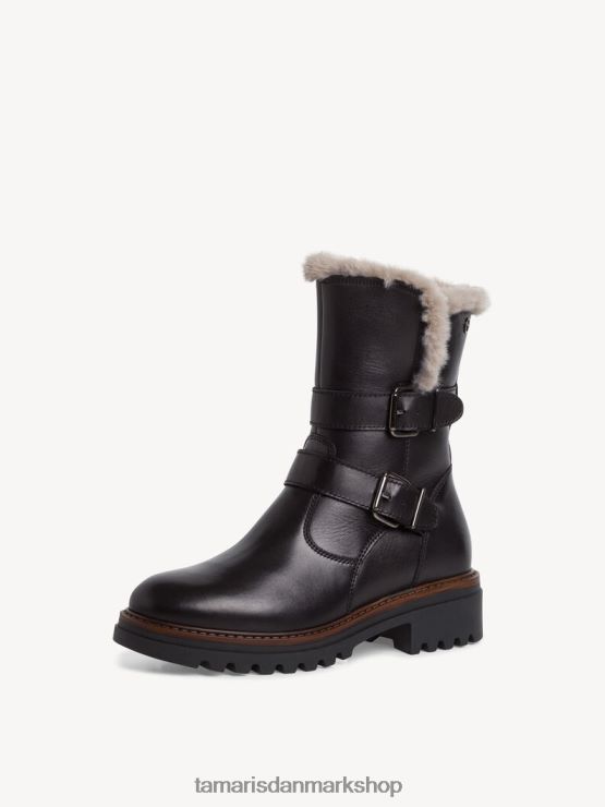 Tamaris Kvinder læderstøvle - sort varmt foer/sort XVXV8T1752 sko