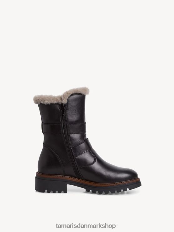 Tamaris Kvinder læderstøvle - sort varmt foer/sort XVXV8T1752 sko