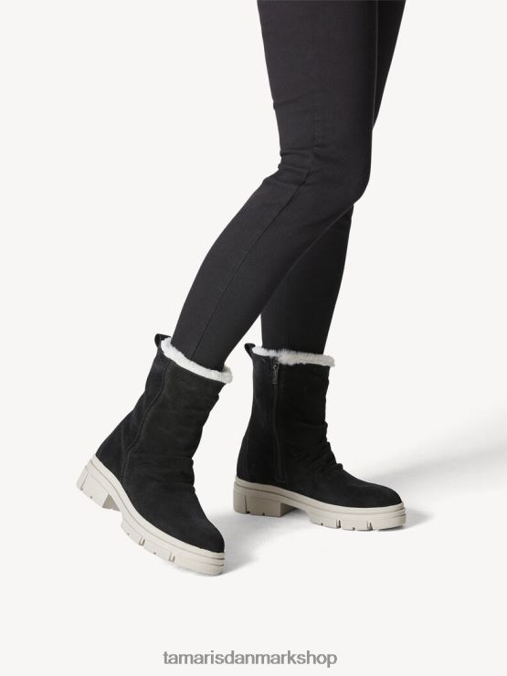 Tamaris Kvinder læderstøvle - sort varmt foer/sort XVXV8T594 sko