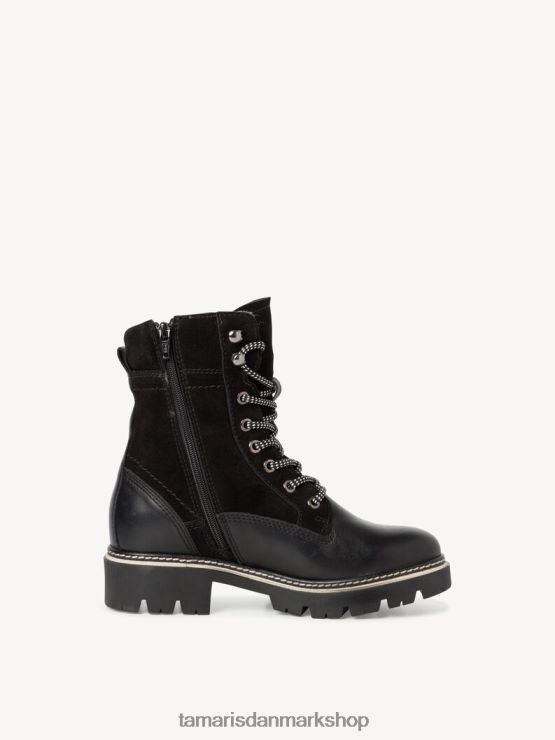 Tamaris Kvinder læderstøvle - sort varmt foer/sort kam XVXV8T695 sko