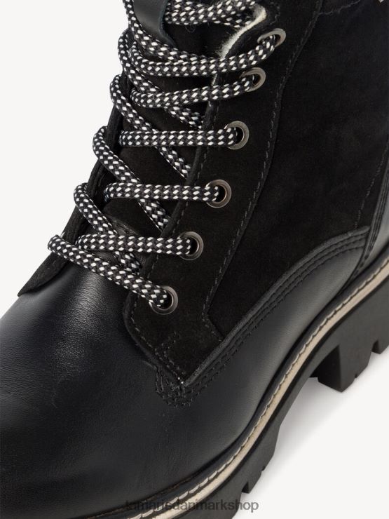 Tamaris Kvinder læderstøvle - sort varmt foer/sort kam XVXV8T695 sko