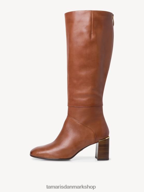 Tamaris Kvinder læderstøvler - brun/cognac XVXV8T1889 sko