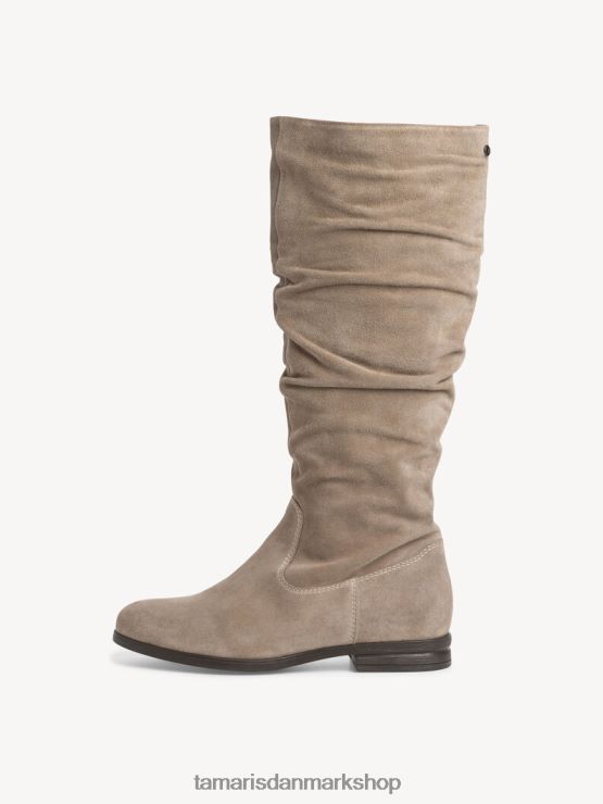 Tamaris Kvinder læderstøvler - brun/taupe XVXV8T1655 sko