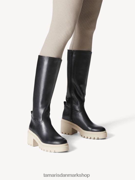 Tamaris Kvinder læderstøvler - sort/blk lea. XVXV8T666 sko