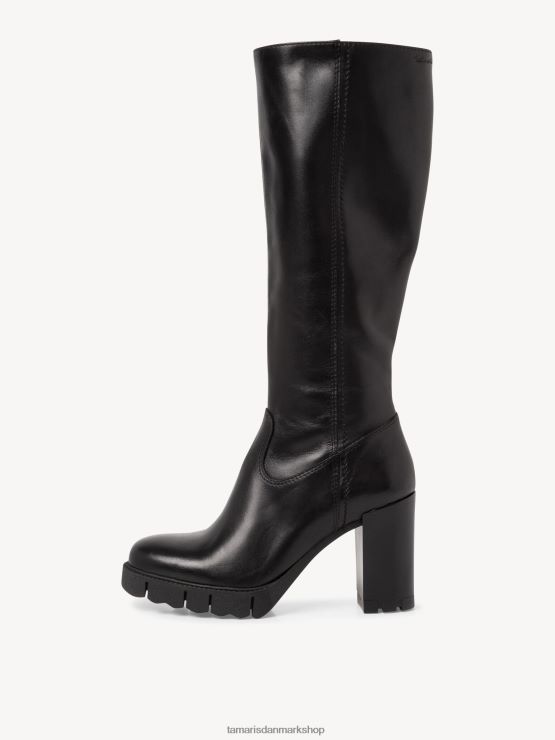 Tamaris Kvinder læderstøvler - sorte XVXV8T2085 sko