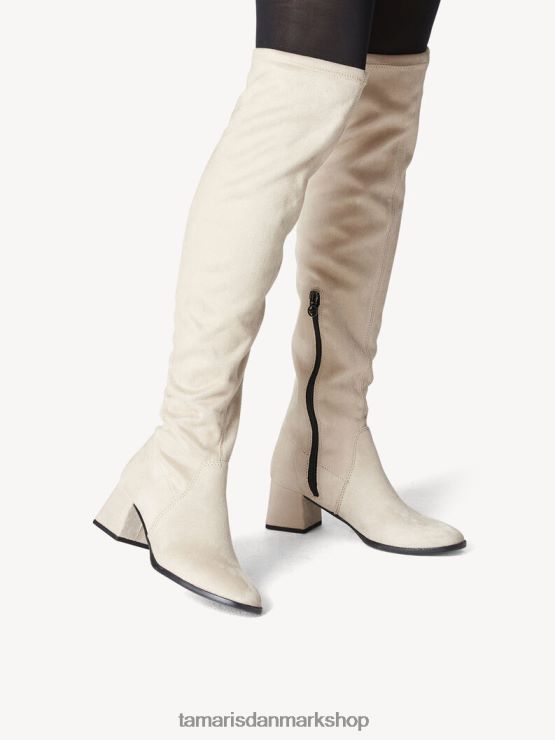 Tamaris Kvinder overknee støvler - beige/elfenben XVXV8T1784 sko