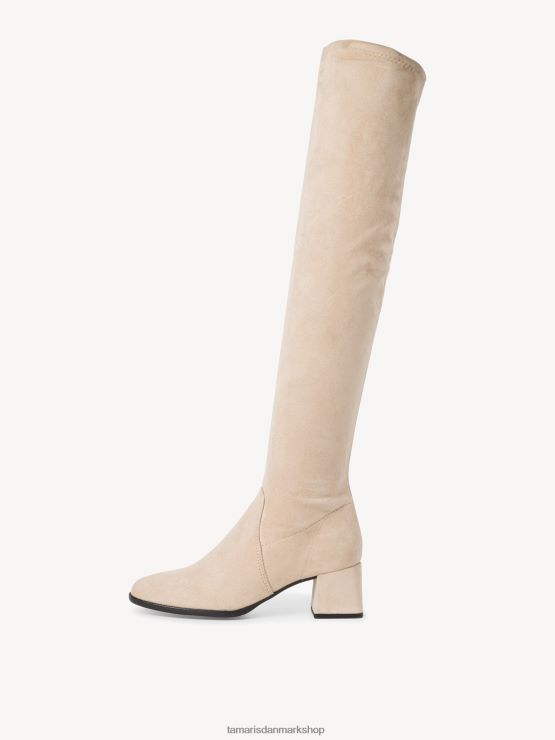 Tamaris Kvinder overknee støvler - beige/elfenben XVXV8T1784 sko