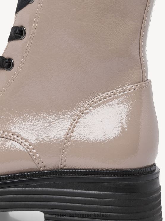 Tamaris Kvinder støvle - beige/taupe patent XVXV8T1538 sko