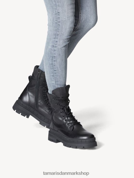 Tamaris Kvinder støvle - sort/sort læder XVXV8T1031 sko