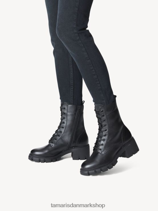 Tamaris Kvinder støvle - sort/sort læder XVXV8T1912 sko