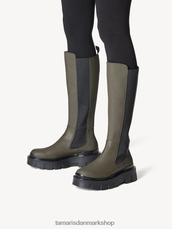 Tamaris Kvinder støvler - grøn/oliven XVXV8T665 sko