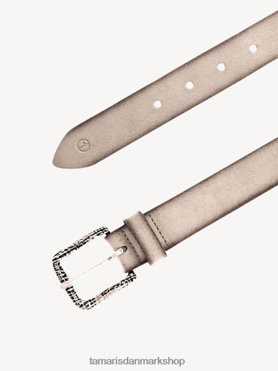 Tamaris Kvinder læderbælte - beige/dunkle vanille XVXV8T3389 tilbehør