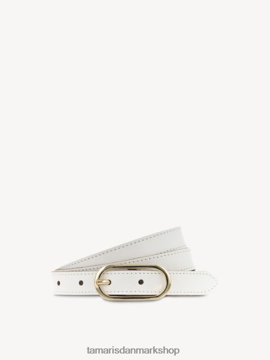 Tamaris Kvinder læderbælte - hvid XVXV8T3364 tilbehør