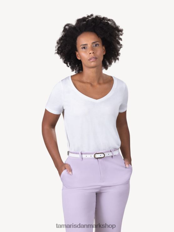 Tamaris Kvinder læderbælte - hvid XVXV8T3364 tilbehør