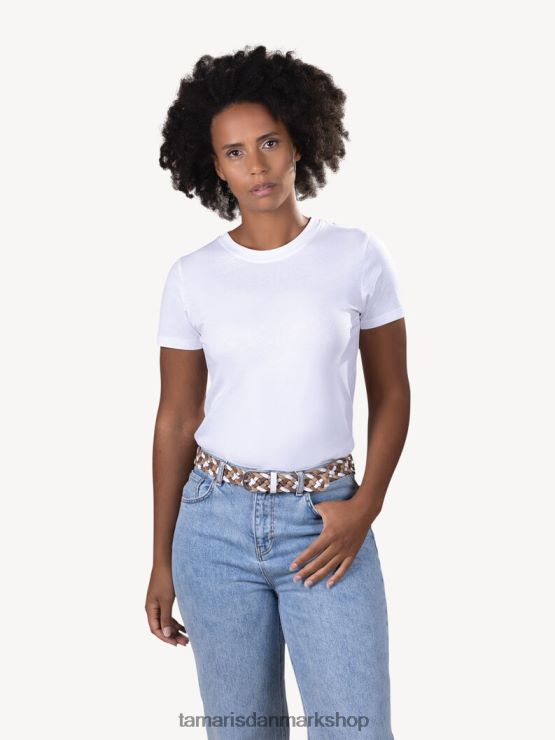 Tamaris Kvinder læderbælte - hvid/flerfarvet XVXV8T3412 tilbehør