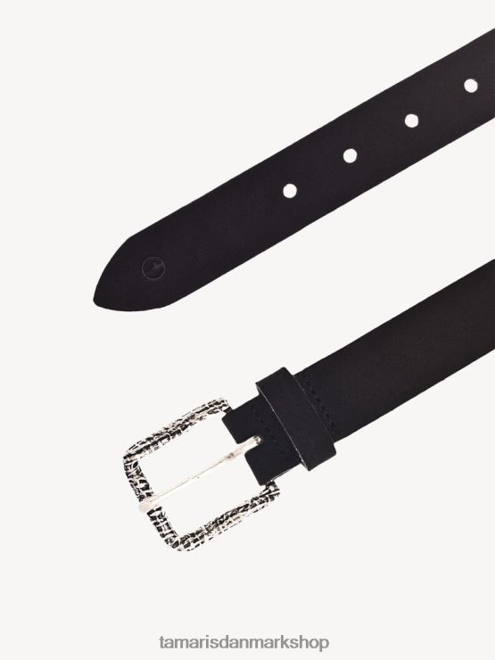 Tamaris Kvinder læderbælte - sort XVXV8T3359 tilbehør