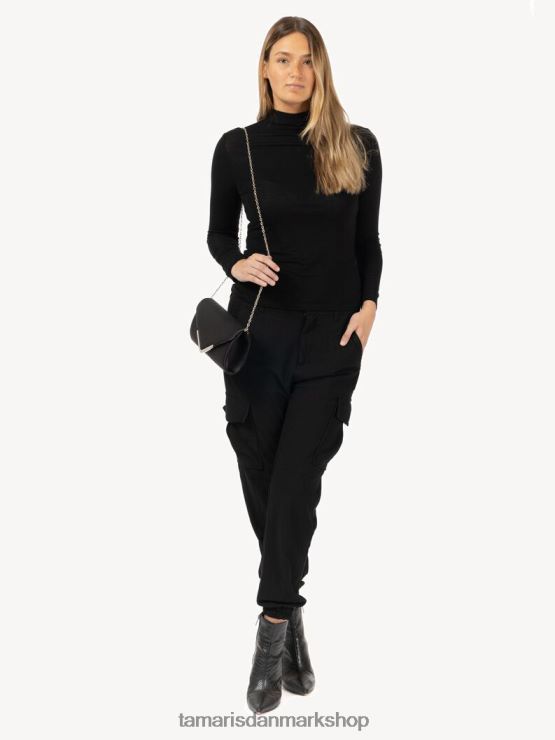 Tamaris Kvinder clutch taske - sort/sort satin XVXV8T3104 tilbehør