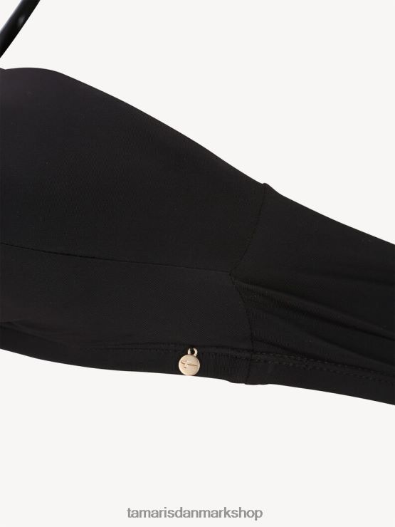 Tamaris Kvinder bikini top - sort/sort skønhed XVXV8T2473 tøj