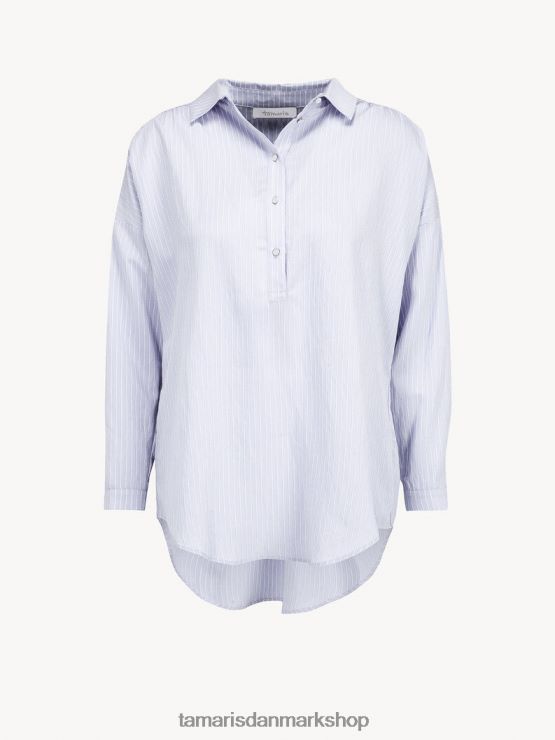 Tamaris Kvinder bluse - blå/arktisk is XVXV8T2439 tøj