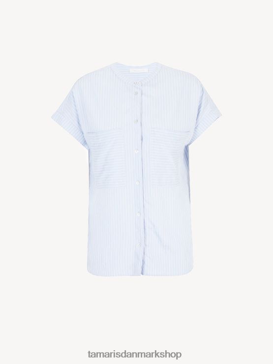 Tamaris Kvinder bluse - blå/arktisk is XVXV8T2493 tøj