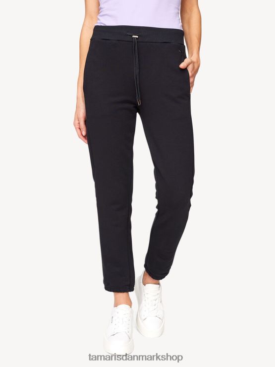 Tamaris Kvinder joggingbukser - sort/sort skønhed XVXV8T2411 tøj