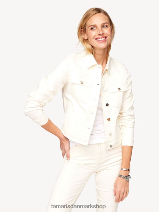 Tamaris Kvinder denimjakke - beige/papyrus XVXV8T2558 tøj